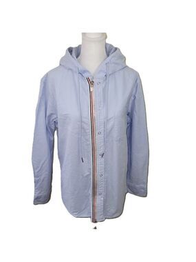 Easton Bay Arden Cotton Blend Hoodie Full Zip Light Blue Women's Size S/M